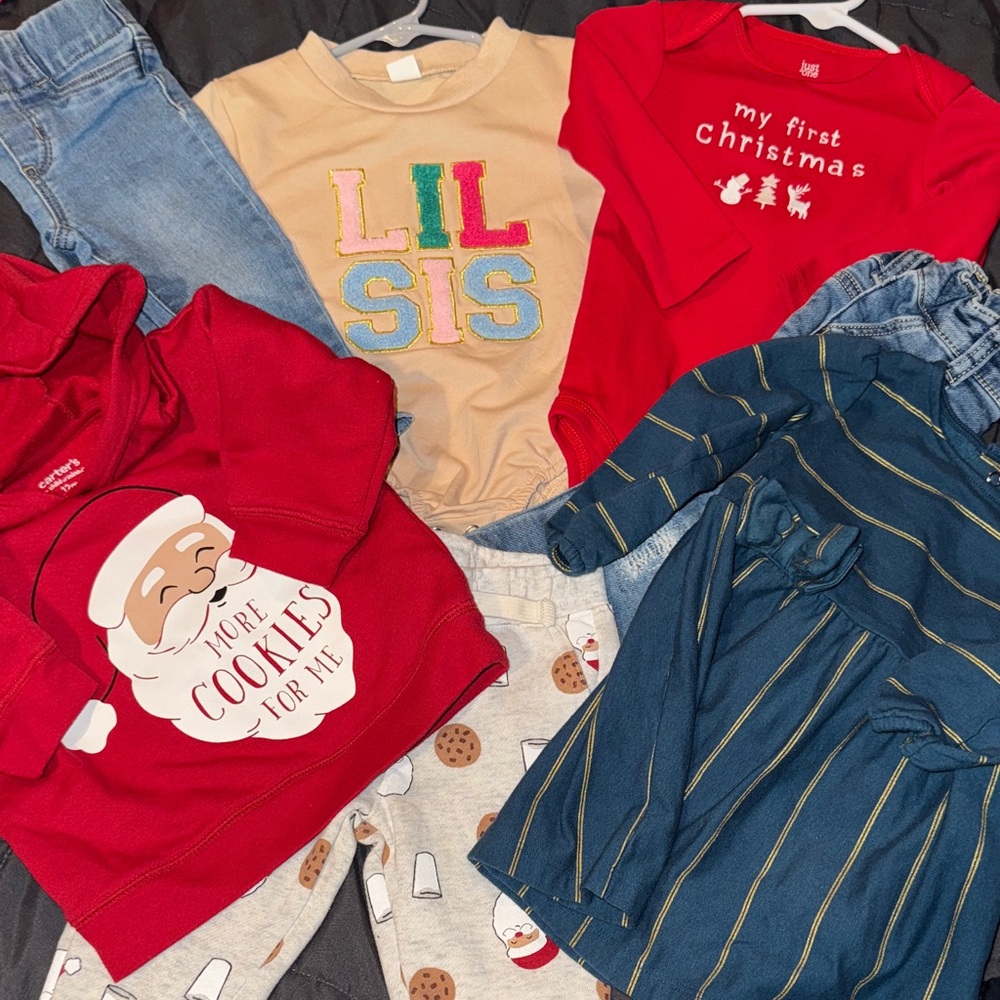 Baby Girl Carters Clothing Bundle size 12 months